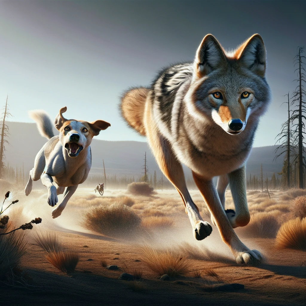 will a coyote attack a dog