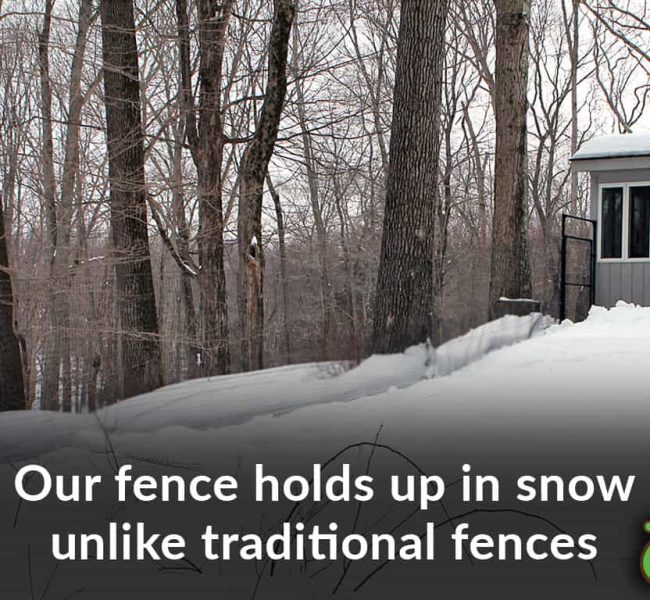 fence holds up in snow