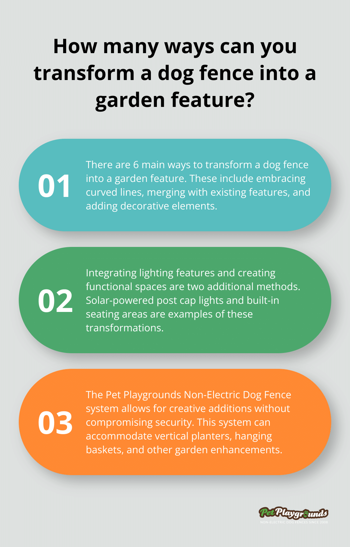 Infographic: How many ways can you transform a dog fence into a garden feature? - Landscape fence